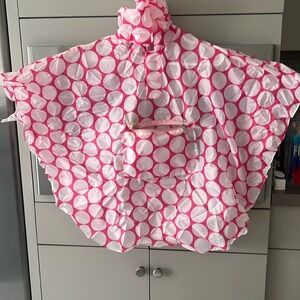 Pink and White Polka Dot Poncho